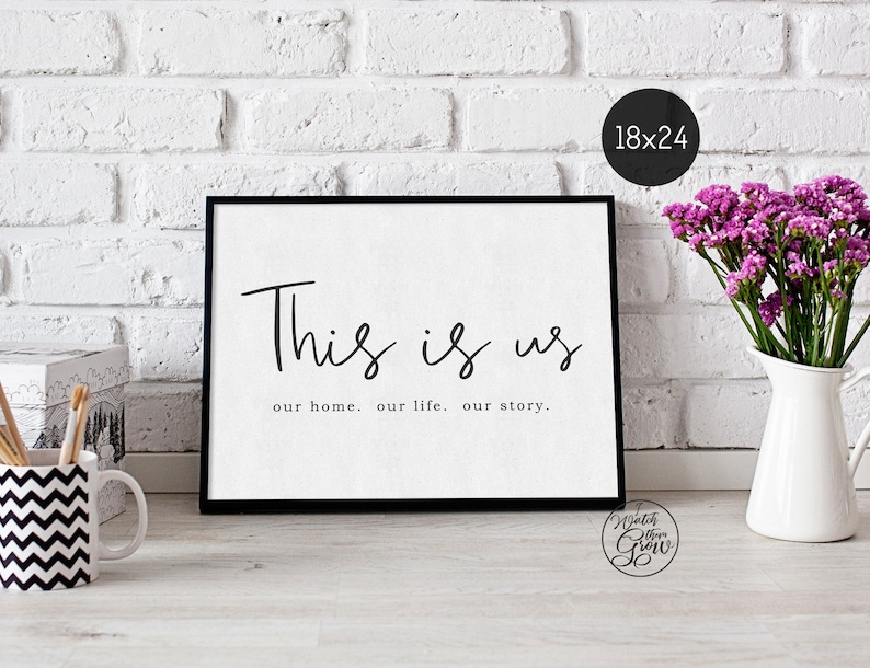 This Is Us Sign, Large Printable Wall Art, This Is Us Print, Modern Farmhouse Decor, Farmhouse Sign 18x24 24x36 A1 A2 A3 INSTANT DOWNLOAD image 4