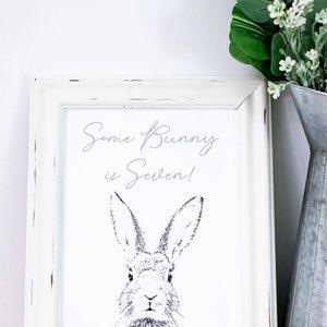 Editable Bunny Party Sign 8x10 Inch Printable Bunny Sign - Etsy Canada