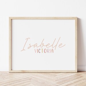 Printable Kids Name Sign, Neutral Nursery Decor, Personalized Nursery Art, Kids Name Print, Baby Name Print, Kids Bedroom Decor, Baby Gift