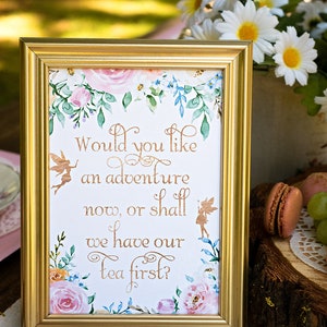 Fairy Party Signs Set of 2, Printable Fairy Birthday Party Decor, Fairy ...