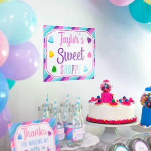 Sweet Shoppe Party Sign, Printable Editable Sweet Shoppe Sign, Candy Party Decor, Sweet Birthday Sign 8x10 11x14 PDF INSTANT DOWNLOAD image 5