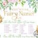 Fairy Name Sign, Printable Fairy Party Game "what is Your Fairy Name ...