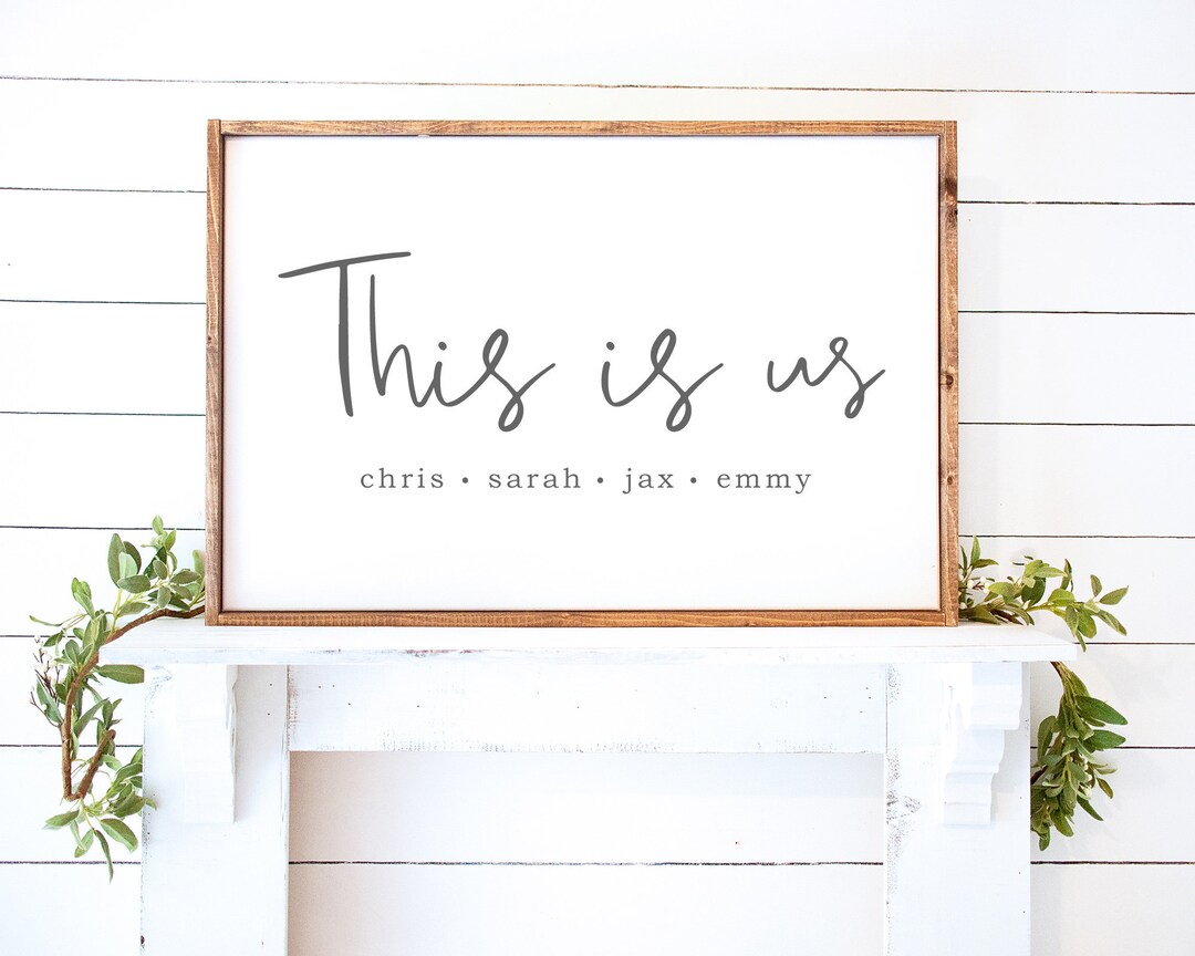 Personalized This is Us Sign, Printable Family Name Sign, Custom Gift ...