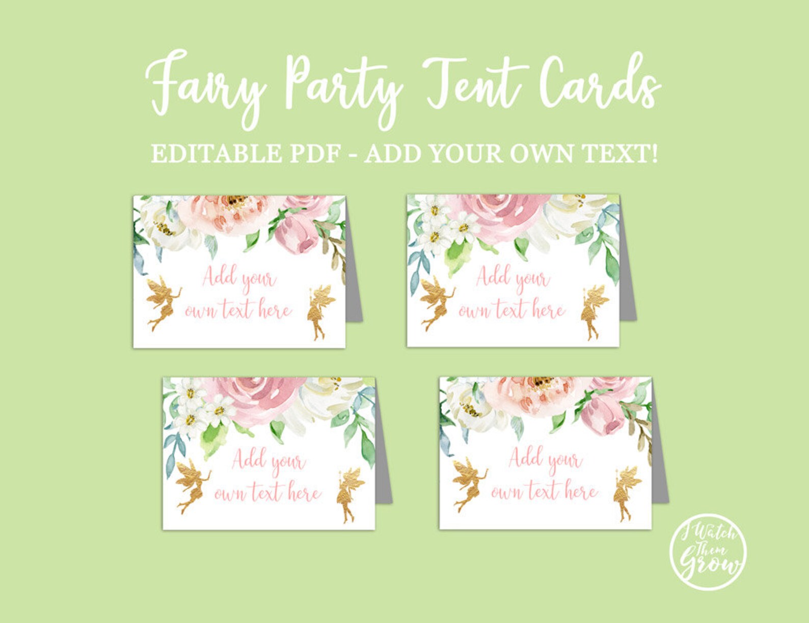 Fairy Party Printables Package Fairy Birthday Decorations Etsy