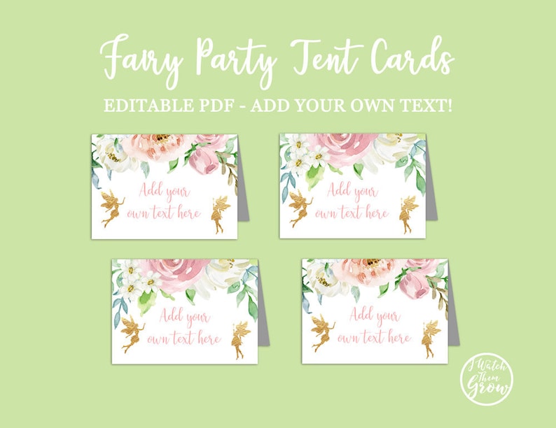 Fairy Party Printables Package Fairy Birthday Decorations - Etsy