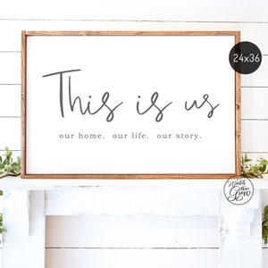 This Is Us Sign, Large Printable Wall Art, This Is Us Print, Modern Farmhouse Decor, Farmhouse Sign 18x24 24x36 A1 A2 A3 INSTANT DOWNLOAD image 3