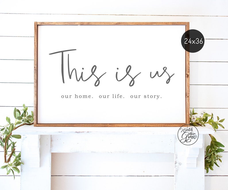 This Is Us Sign, Large Printable Wall Art, This Is Us Print, Modern Farmhouse Decor, Farmhouse Sign 18x24 24x36 A1 A2 A3 INSTANT DOWNLOAD image 3