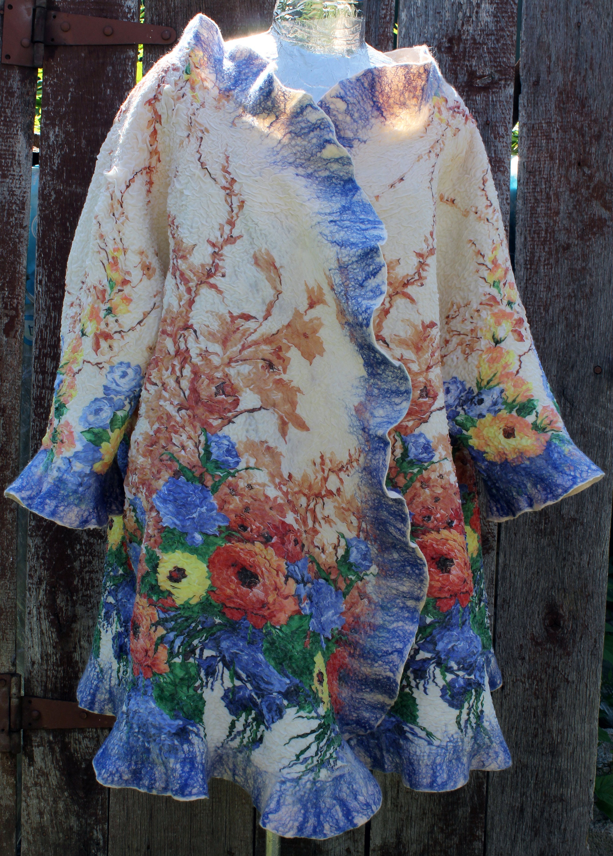 Art felted wool clothing. plus size warm jacket wearable art Etsy