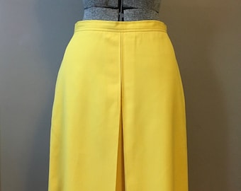 SALE 1960s Yellow A-Line Skirt/ 1960s Louben Skirt/ Medium/ Vintage Skirt