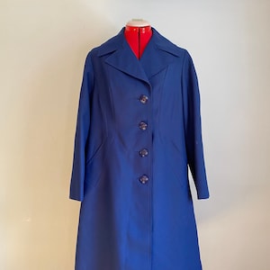 Abrigo de línea A azul marino de la década de 1960 / Abrigo formal Niccolini azul marino de la década de 1960 / Abrigo grande / vintage