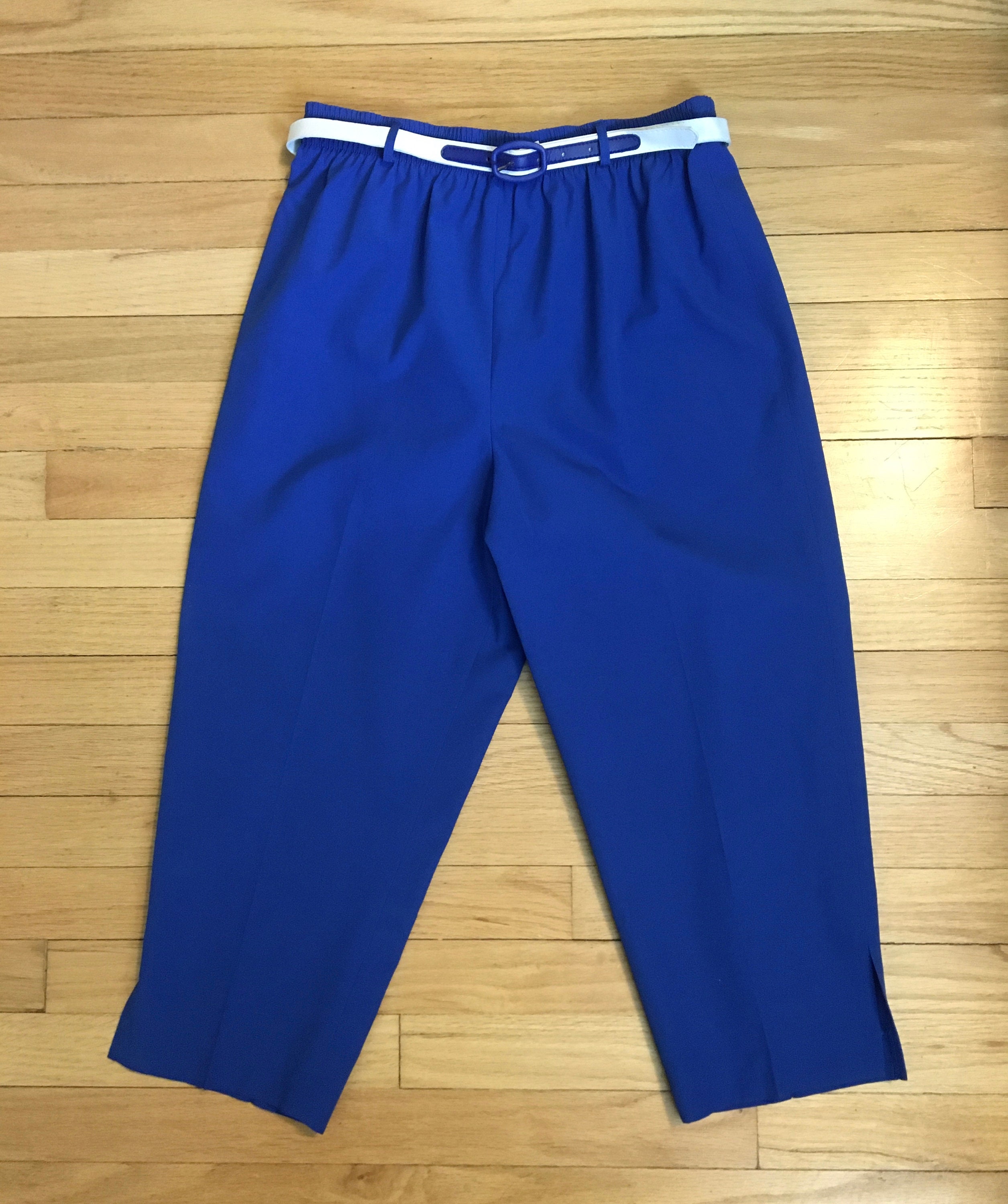 1980s DEADSTOCK Electric Blue Capris/ 1980s DEADSTOCK Blue - Etsy UK