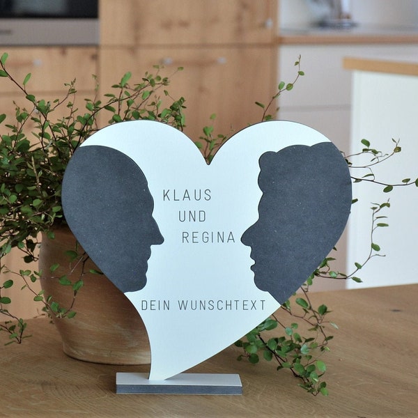 Personalisiertes Herz als Partnergeschenk