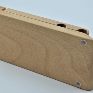 smartphone and tablet stand, ideal for skyping, top for online consultation, precious gift, handmade from solid wood image 6