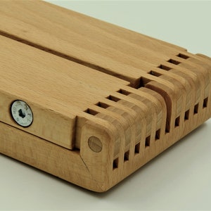 smartphone and tablet stand, ideal for skyping, top for online consultation, precious gift, handmade from solid wood image 4