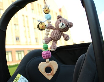 wooden car seat toys