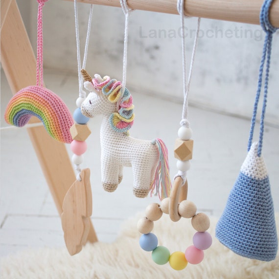 unicorn baby play gym