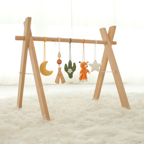 wooden infant play gym