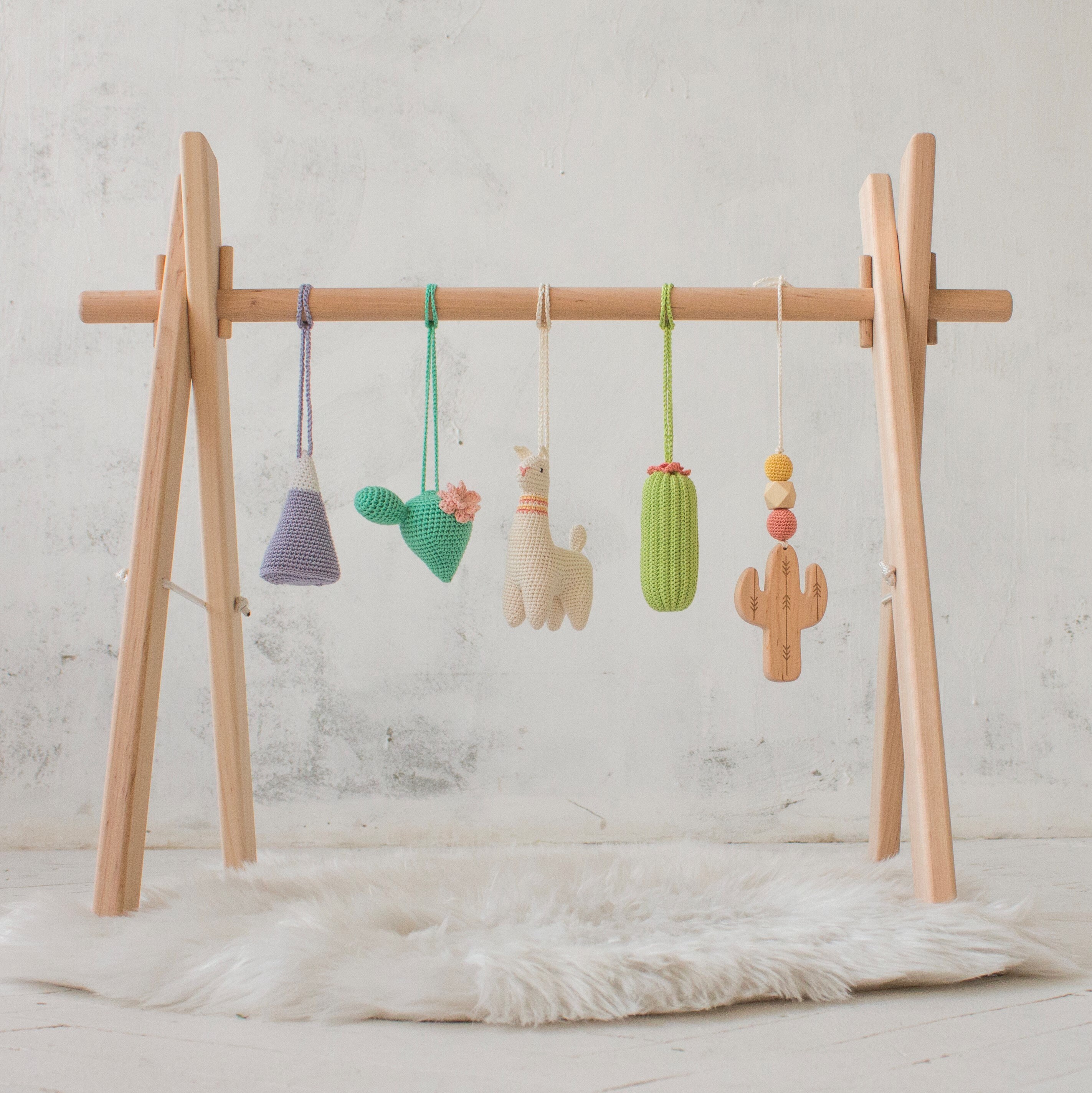 wooden baby activity center