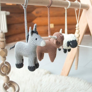 wooden baby activity gym