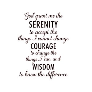 Serenity Prayer svg; quote svg; cricut file; silhouette file; christian quote; svg file; transparent png