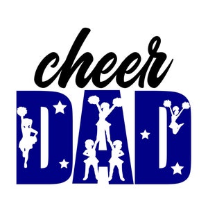Cheer Dad; dad svg; cheerleader dad knockout svg; transparent png; silhouette file; circut file
