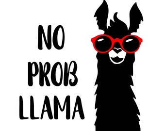 Download No Prob Llama Svg Etsy