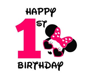 Download Minnie birthday svg | Etsy