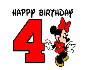 birthday svg minnie mouse happy 1st file clip 9th dxf