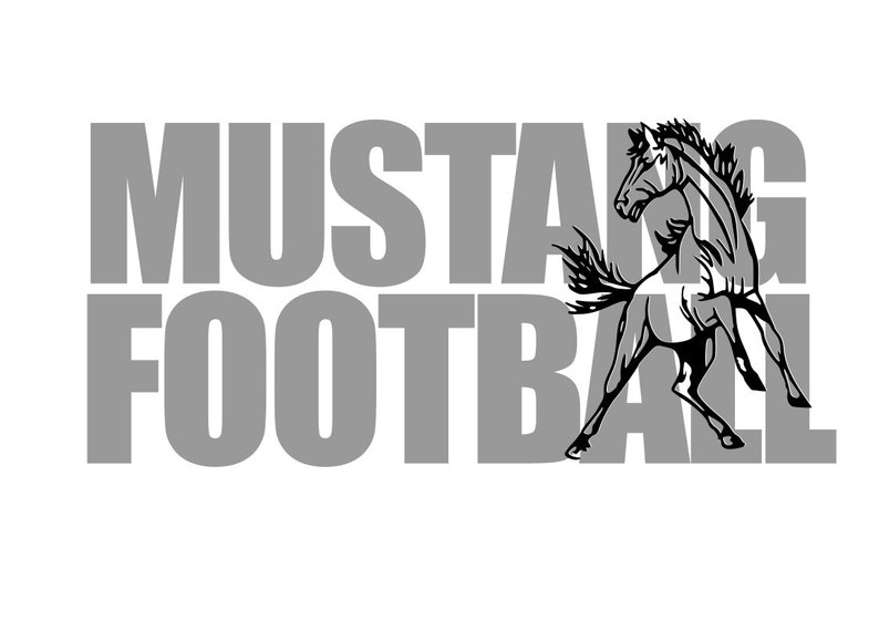 Mustang Football Svg Football Season Svg Back to School Svg Etsy
