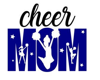 Cheer mom svg; Mom svg; cheerleader cutout; svg file; png file; cricut file; silhouette file