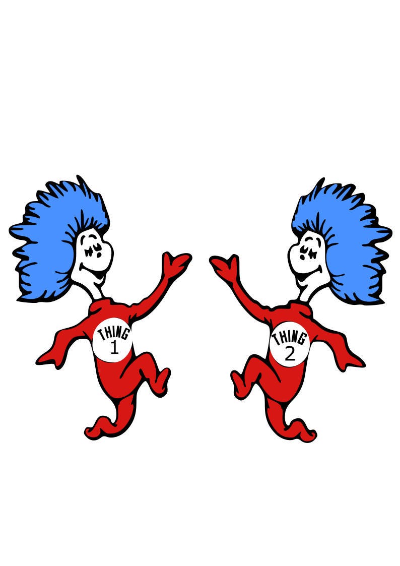 Download Thing 1 and thing 2 svg svg file dxf svg png svg cricut | Etsy