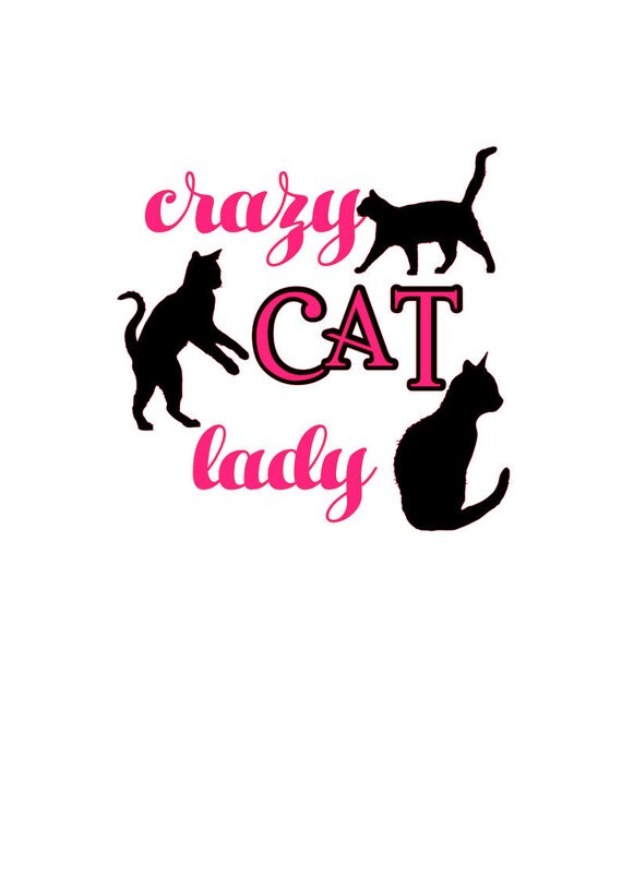 Download Crazy Cat Lady Svg Cat Lover Womens Tee Design Svg File Etsy PSD Mockup Templates