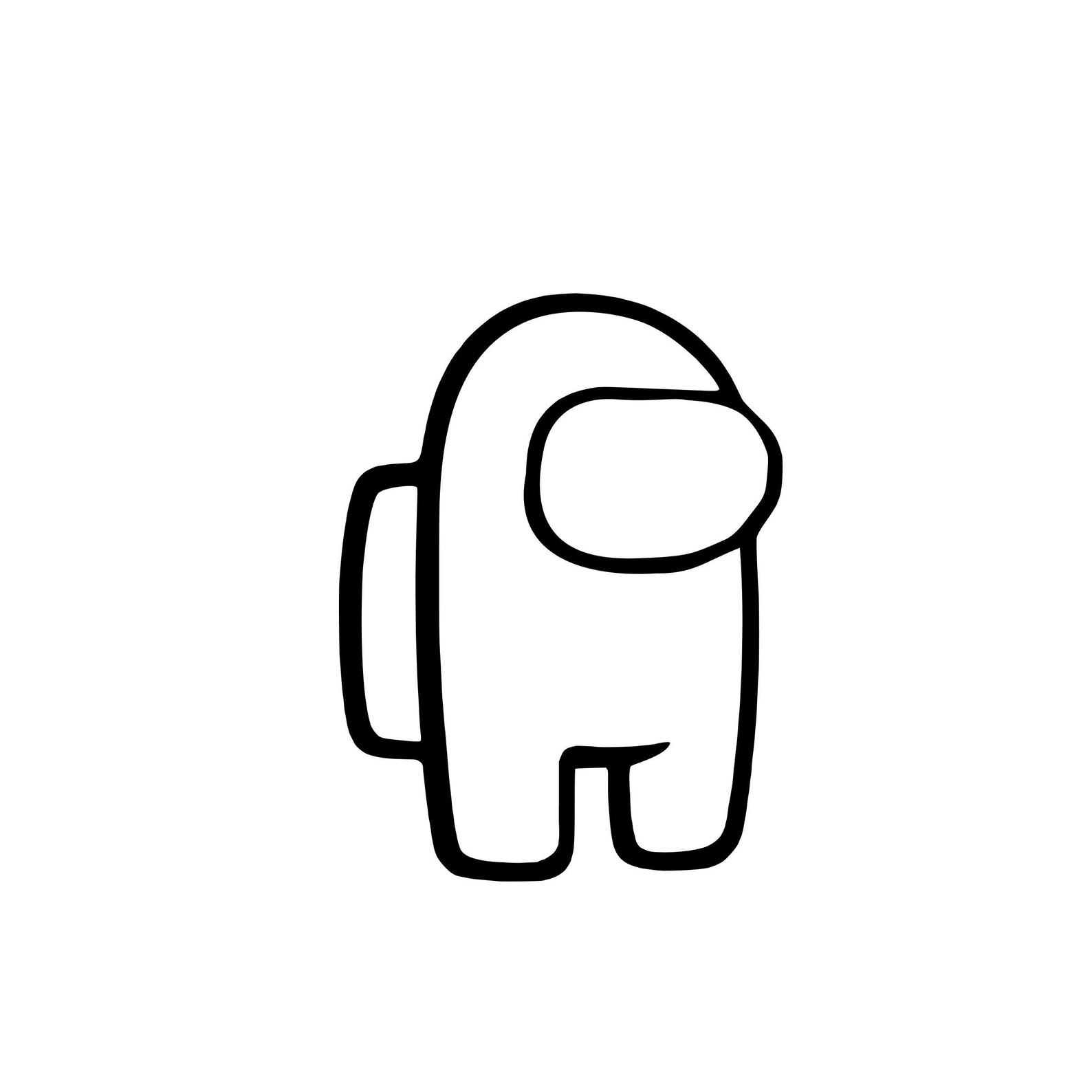 Among Us character svg Among us character outline silhouette | Etsy