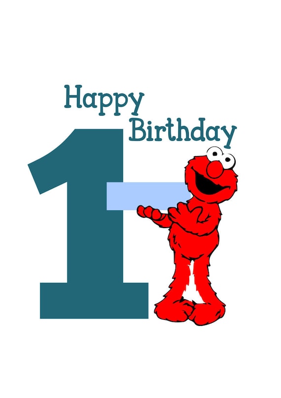 Download Elmo svg One year birthday svg svg file png file dxf file ...