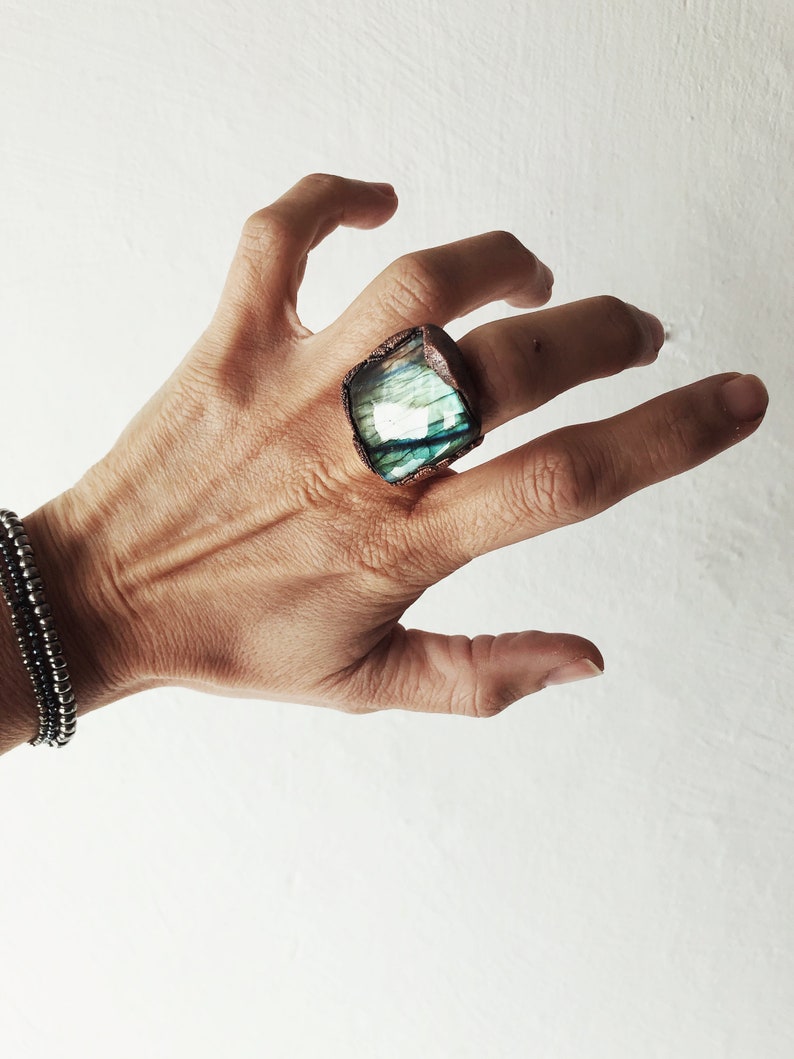 Anello Pietre Dure Quarzo Fumé Argento Dimora degli Angeli Gioielli