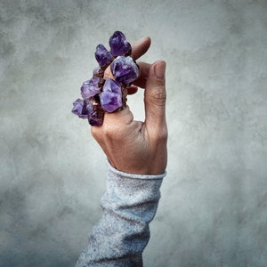 Amethyst chunky rings