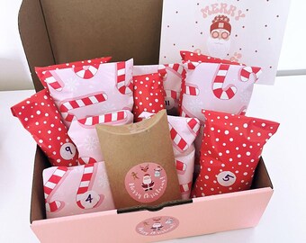 Christmas Advent Calendar Gift Box |Limited Edition Festive Scrunchie Spectacular: 12 or 24 Days of Scrunchies