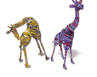 Recycled Giraffe Aluminium Can Model