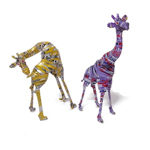 Recycled Giraffe Aluminium Can Model