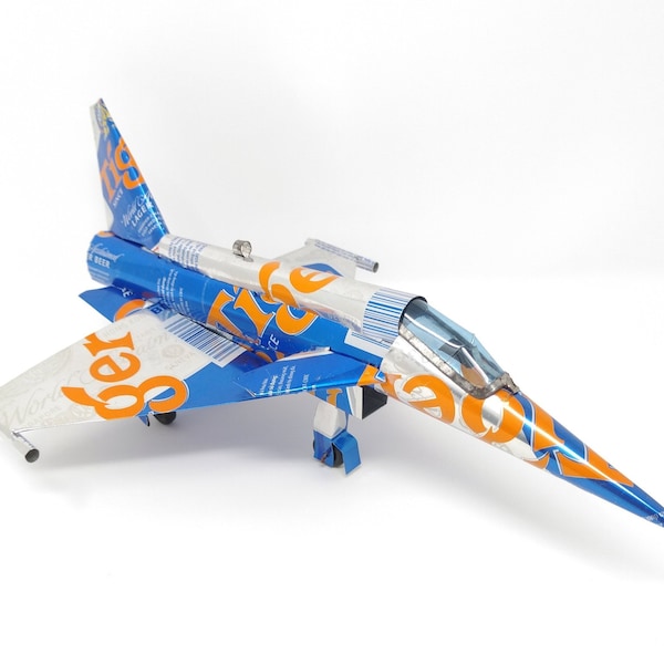 Recycled Tin Can Model - Tiger Beer Jet Plane