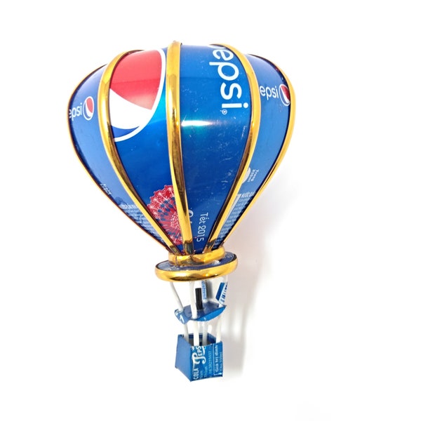 Recycled Pepsi Tin Can Hot Air Balloon Model