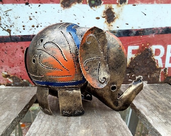 Bronze Elephant Tea Light Candle Holder / Incense Burner