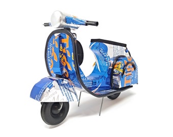 Recycled Tin Can Model - Tiger Beer Vespa Scooter