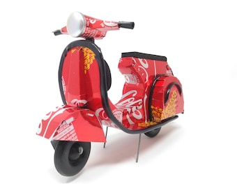Recycled Tin Can Coca-cola Vespa Model Scooter - Etsy