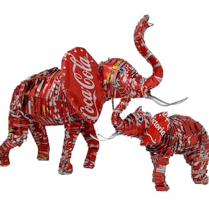 Recycled Elephant Tin Can Model (Large)