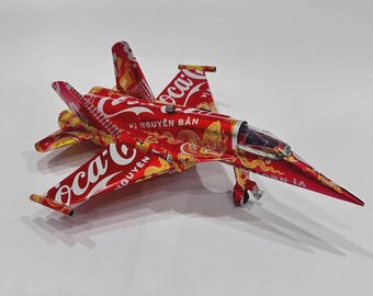 Coca-Cola JET HOVER レッド Coke / Coca-cola Fighter Jet - Recycled Tin Can Model - Etsy