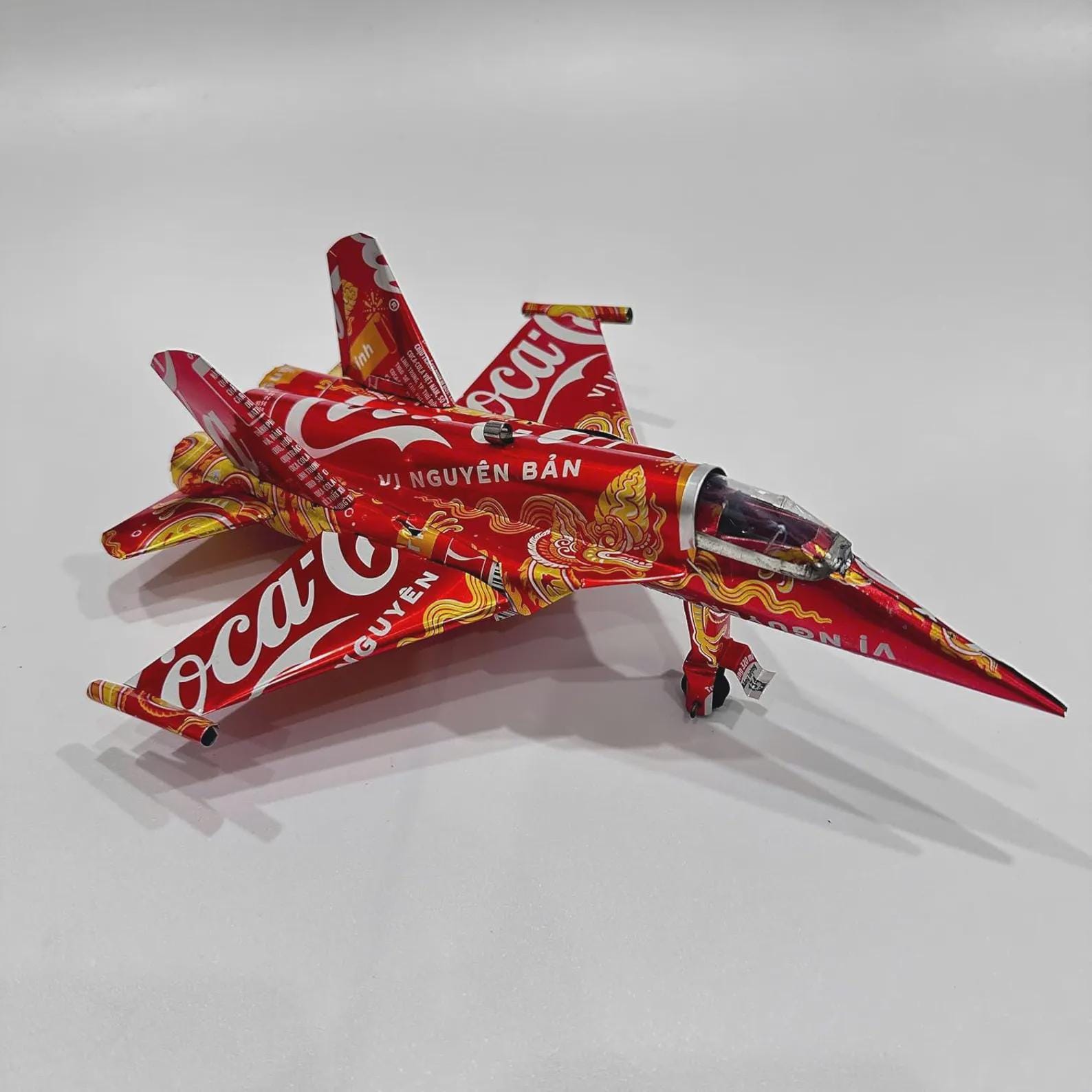 Coke / Coca-cola Fighter Jet - Recycled Tin Can Model - Etsy