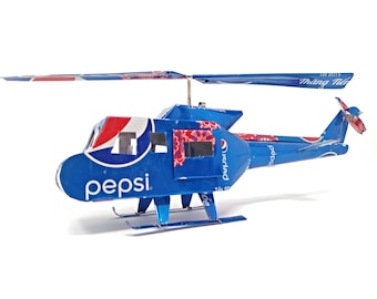 Recycled Pepsi Tin Can Model - Hue Helicopter