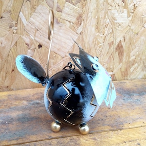 Cat Tea light Candle Holder / Incense Burner Recycled Metal Lantern Ideal for Home or Garden image 6