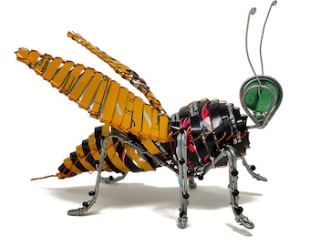Honey Bee Recycled Tin Can Sculpture
